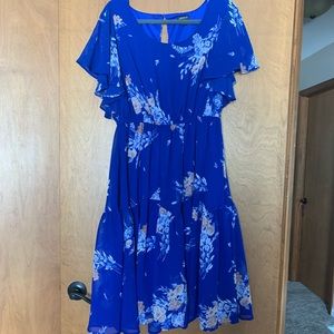 💙 Chiffon Ruffle Hem Skater Dress